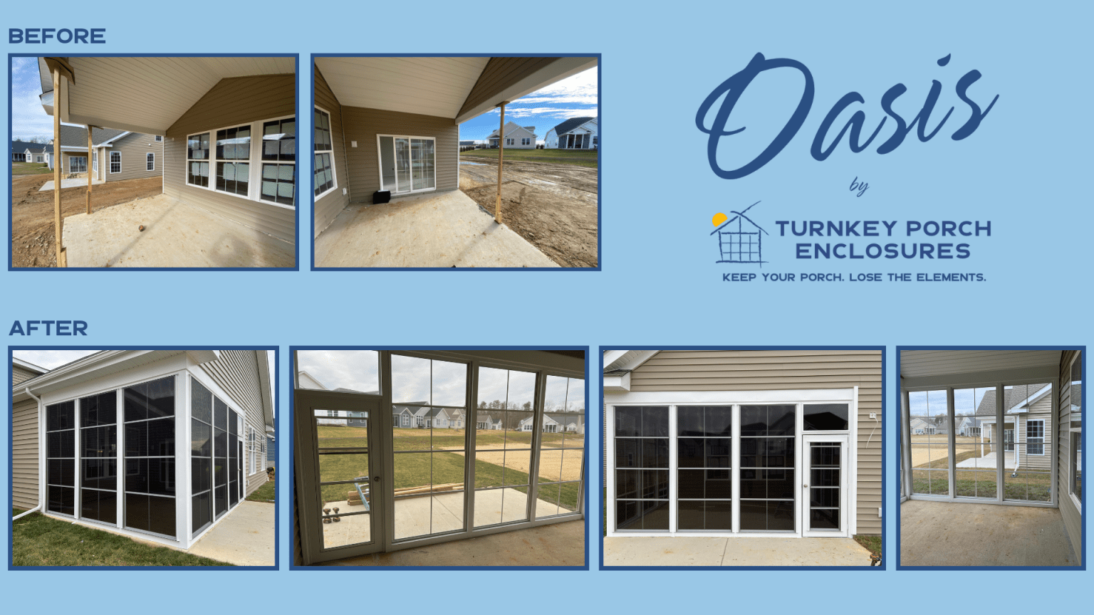 Projects Before and After - Turnkey Porch